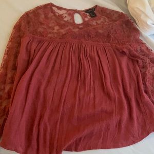Lace sleeve top